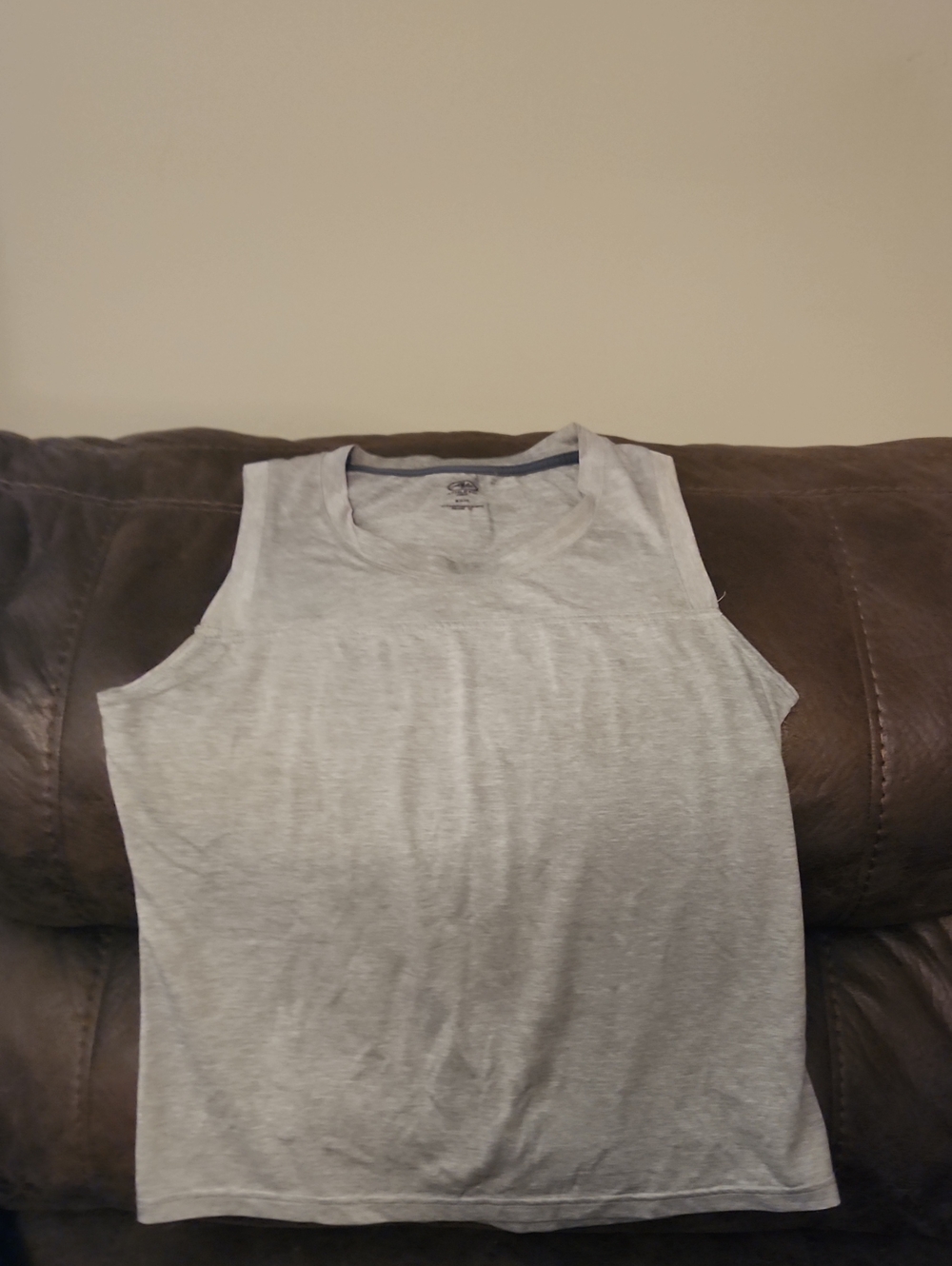 Athletic Works Light Gray Men's Tank Top